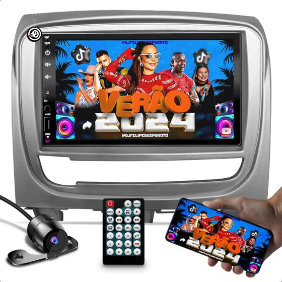 Imagem de  Kit Multimidia com Bluetooth espelhamento + Moldura 7 Polegadas compativel com STRADA STRADA ADVENTURE WEEKEND WEEKEND ADVENTURE SIENA + Camera de ré