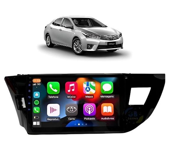 Imagem de Kit Multimídia Corolla Gli 2015 / 2017 CarPlay AndroidAuto 9 Pol USB BT FM  908BR Roadstar 