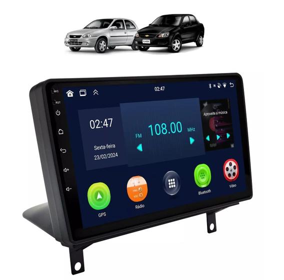 Imagem de Kit Multimídia Corsa Classic CarPlay AndroidAuto 9 Pol USB FM Bt - 908BR Roadstar