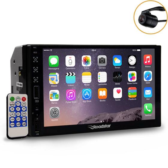 Imagem de Kit Multimídia Fiat Toro 2021 7 Pol Espelhamento Android Ios Bt - Faaftech + Câmera De Ré Automotiva
