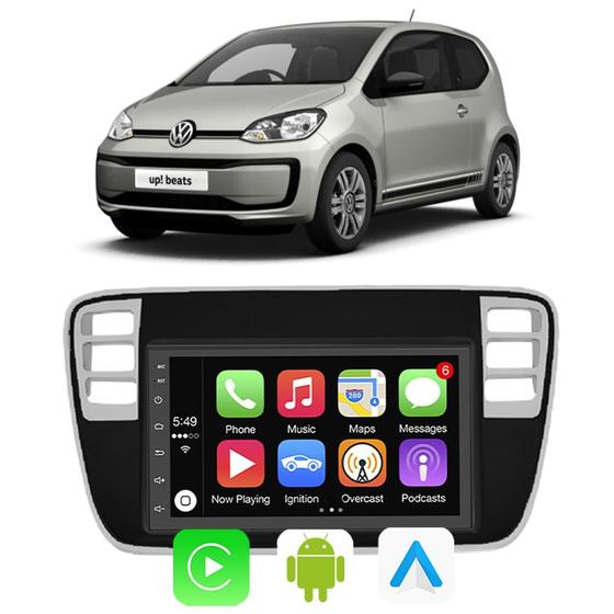 Imagem de Kit Multimidia Fiat Up 2014 2015 2016 2017 7" CarPlay Android Auto Bluetooth Tv Online