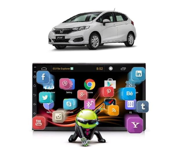 Imagem de Kit Multimídia Fit 2015 / 2021 DX LX 7 Pol Android Carplay 2/32GB - 701KC FirstOption