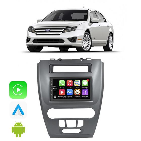 Imagem de Kit Multimidia Fusion 2009 10 11 2012 7" Android Auto CarPlay Voz Google Siri Tv oNÇINE Bluetooth Gps