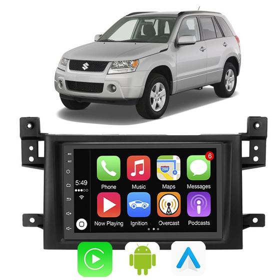 Imagem de Kit Multimidia Grand Vitara 2005 2006 A 2013 2014 2015 7" Android-Auto/Carplay Voz Google