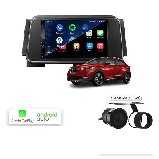 Imagem de Kit Multimídia Kicks CarPlay AndroidAuto 7 Pol  USB BT FM
