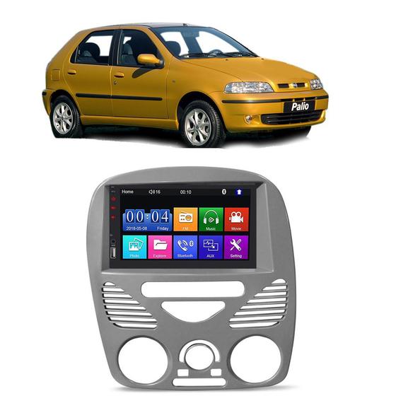 Imagem de Kit Multimidia MP5 7 Pol Fiat Palio 01 05 08 10 13 TouchScreen BT Rádio