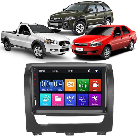 Imagem de Kit Multimidia MP5 7" Weekend Siena El Strada 13 15 17 18 20 TouchScreen BT