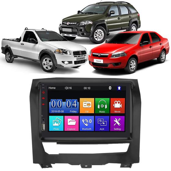 Imagem de Kit Multimidia MP5 7" Weekend Siena El Strada 13 15 17 18 20 TouchScreen BT