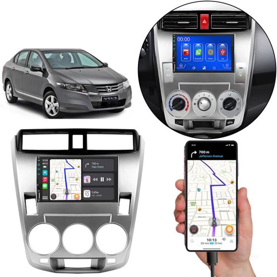 Imagem de Kit Multimídia Mp5 City 2009-2014 7 Pol Carplay Android-Auto + Câmera de ré