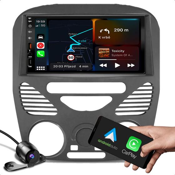 Imagem de kit multimidia mp5 com bluetooth espelhamento e carplay + moldura de 7 polegadas + camera de ré