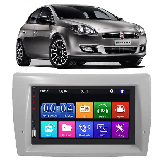 Imagem de Kit Multimídia Mp5 Fiat Bravo 2011 2012 2013 2014 2015 2016 7 Polegadas Espelhamento Bt