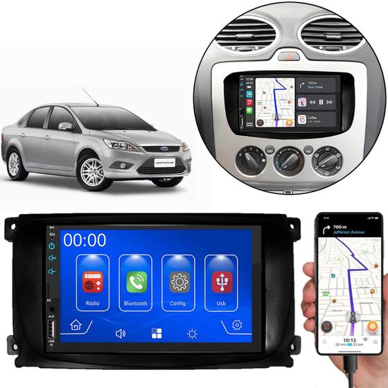Imagem de Kit Multimídia Mp5 Focus 2009-2013 7 Pol Touch Carplay + Câmera de ré