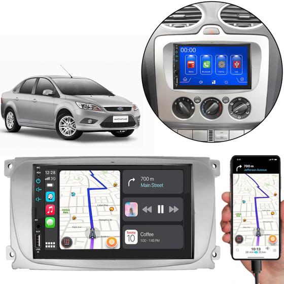 Imagem de Kit Multimídia Mp5 Focus 2009-2013 7 Pol Touch Carplay + Câmera de ré