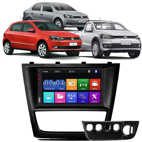 Imagem de Kit Multimídia Mp5 Gol Saveiro Voyage G6 2013 2014 2015 2016 7 Polegadas IOS USB SD Bluetooth