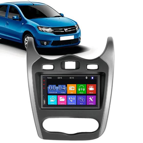 Imagem de Kit Multimídia Mp5 Renault Sandero 2012 2013 2014 7 Polegadas Espelhamento Android e IOS USB SD