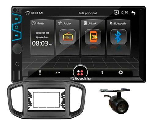 Imagem de Kit multimidia mp5 roadstar 7 pol com moldura fiat strada 2021 a 2023 fiorino 2022