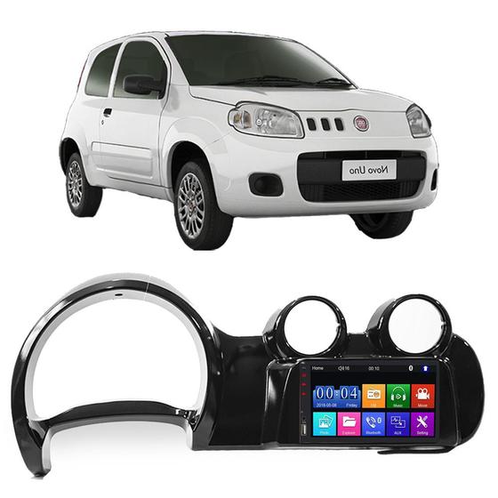Imagem de Kit Multimídia Mp5 Uno Fiorino 2011 À 2021 7 Polegadas Espelhamento Android e IOS USB SD
