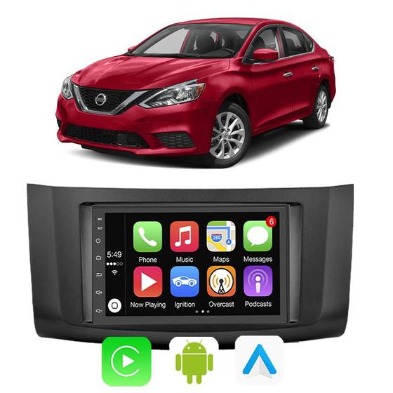 Imagem de Kit Multimidia Nissan Sentra 2014 2015 2016 2017 2018 2019 2020 7" CarPlay Android Auto Tv Online