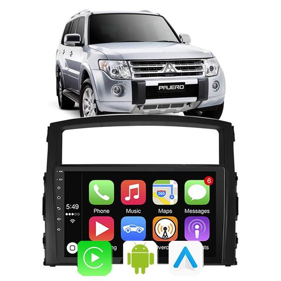 Imagem de Kit Multimidia Pajero 2008 09 10 11 12 13 14 15 16 17 18 19 20 2021 9" CarPlay Android Auto Bluetooth Waze 