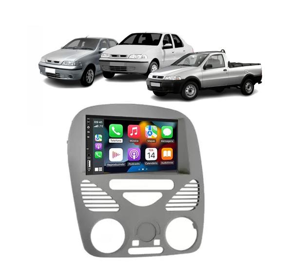 Imagem de Kit Multimídia Palio Strada Siena Fire S/ AR 2002 / 2014 7 Pol CarPlay AndroidAuto - 8100 FirstOption