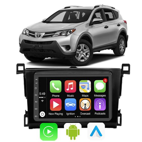Imagem de Kit Multimidia Toyota Rav4 2013 2014 2015 2016 2017 2018 7"  CarPlay Android Auto Tv Online Gps 