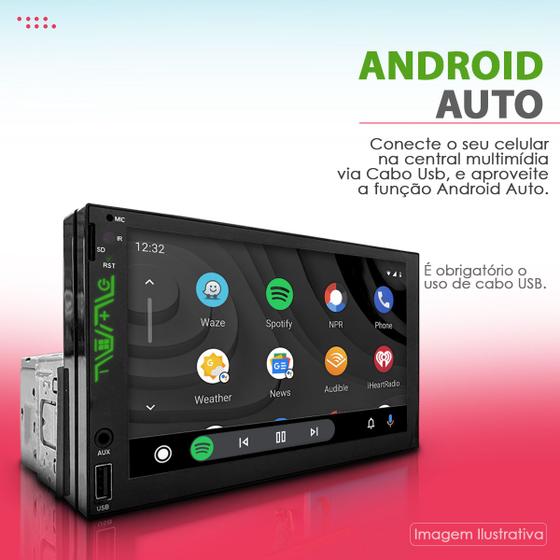 Imagem de Kit Multimidia Universal 2Din Mp5 Android e Carplay Ecosport