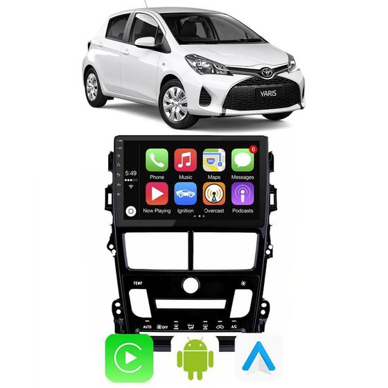 Imagem de Kit Multimidia Yaris 2018 19 20 21 22 2023 9 Polegadas CarPlay Android Auto  Google Assistente Spotify Gps