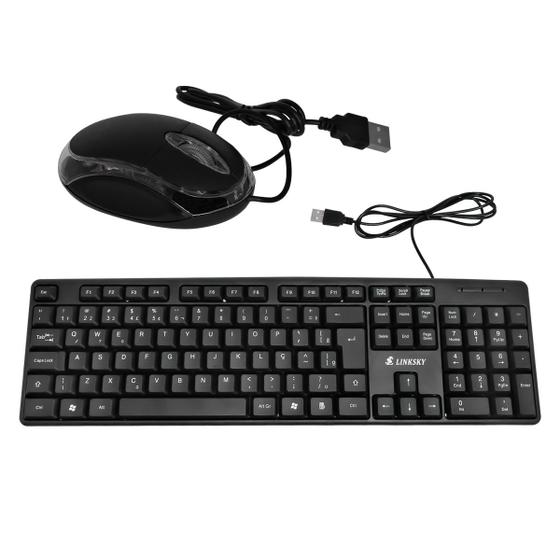 Kit Multiuso Pc Teclado Com Fio E Mouse Óptico Conexão Usb Menor preço em Kit Multiuso Pc Teclado Com Fio E Mouse Óptico Conexão Usb