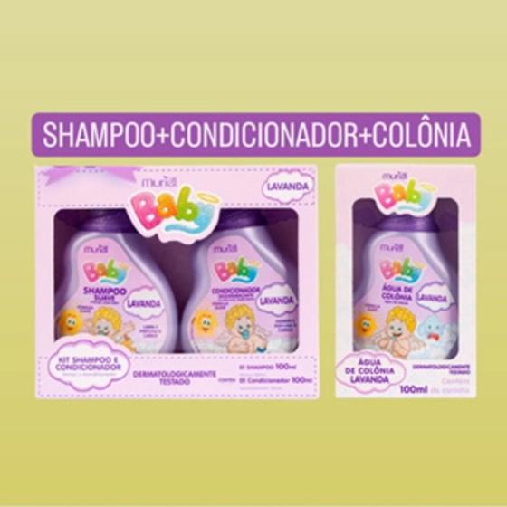 Imagem de Kit Muriel Baby Lavanda Shampoo + Condicionador + Colonia 100 ml