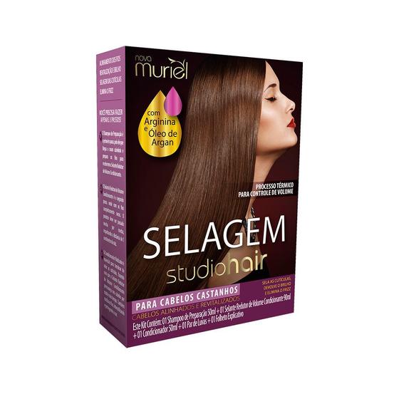Kit Muriel Selagem Studio Hair Cabelos Castanhos 190ml Cuidados com o Cabelo Magazine Luiza
