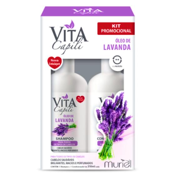 Imagem de Kit muriel vitacapili (shampoo + condicionador) lavanda 310ml