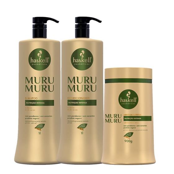 Imagem de Kit Murumuru Haskell Shampoo, Condicionador E Máscara 900g/l