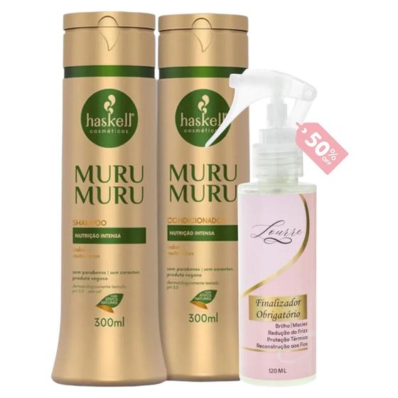 Imagem de Kit Murumuru Shampoo + Cond 300ml + Finalizador Obrigatório Lourre 120ml