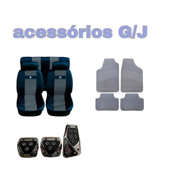 Imagem de kit n2/ capa p banco nylon cinza+acessórios fox