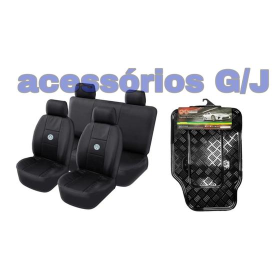 Imagem de kit n5 automotivo capa banco couro+acessórios p apollo