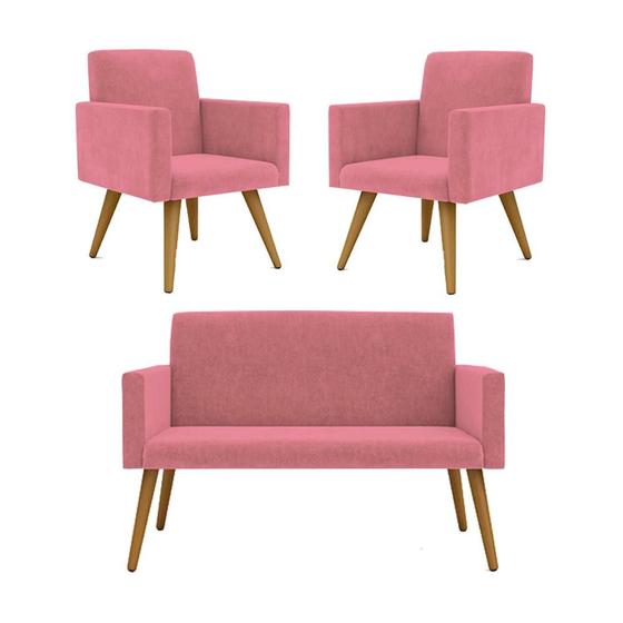 Imagem de KIT Namoradeira 2 Lugares Reforçada + 2 Poltronas Balaqui