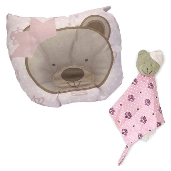 Imagem de Kit Naninha de Pelúcia e Travesseiro Para Bebê Maxi Baby