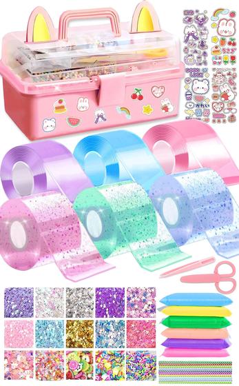 Imagem de Kit Nano Tape Bubble para Crianças - Squishy Maker com 6 Peças e Caixa