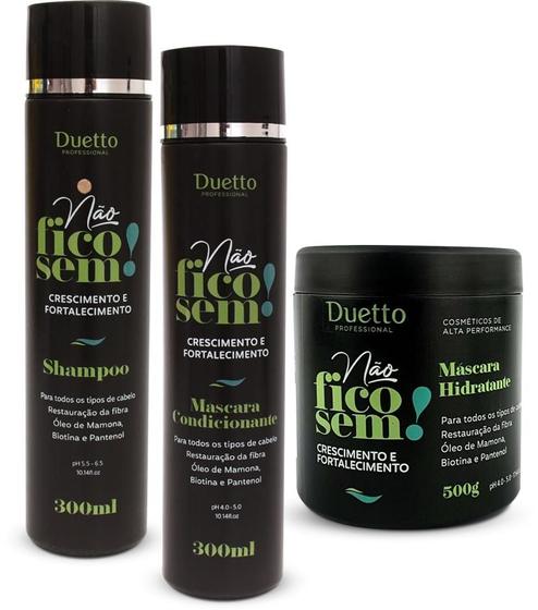 Imagem de Kit Não Fico Sem Fortalecimento e Crescimento Duetto 300ml