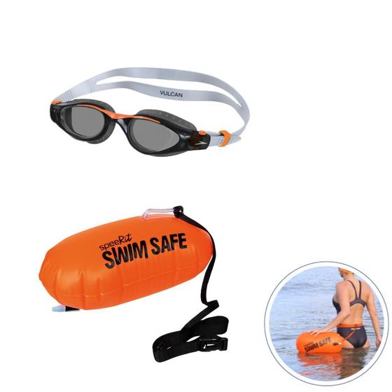 Imagem de Kit natação boia sinalização speedo swim safe +óculos vulcan