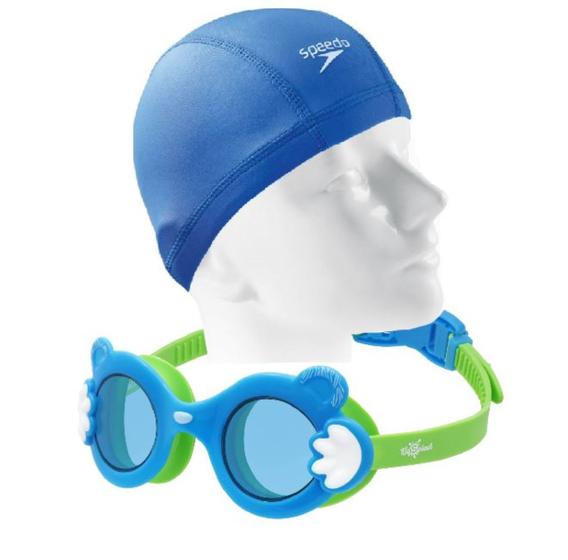 Imagem de Kit Natação Speedo Óculos Baloo + Touca Xtrafit Tecido Confortável - Infantil 2 a 6 anos