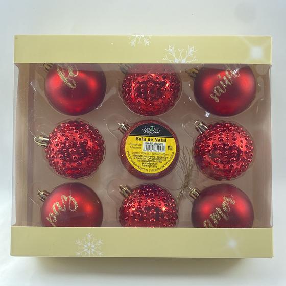 Kit Natal Bolinhas 7 cm Brilhante fosco Luxo Vermelho Dourado Arvore de  Natal - Wincy Natal - Enfeites para Árvore de Natal - Magazine Luiza