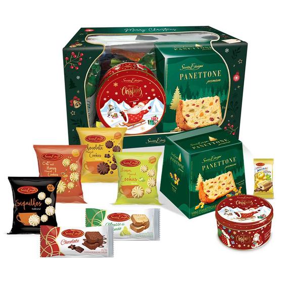 Kit Natalino Gourmet 9 itens 1,44kg Santa Edwiges Cesta de Natal Magazine Luiza