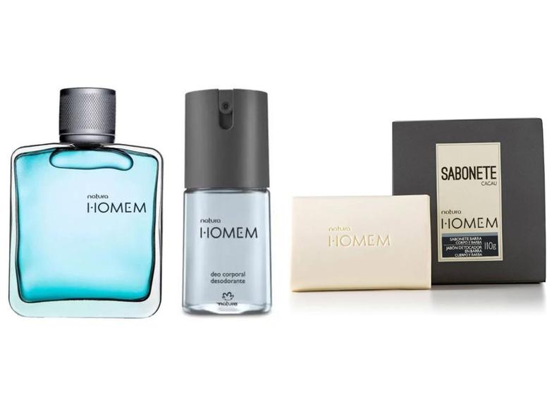 Imagem de Kit Natura Homem 1 Perfume 100ML + 1 desodorante corporal 100ml + 1 sabonete 110G