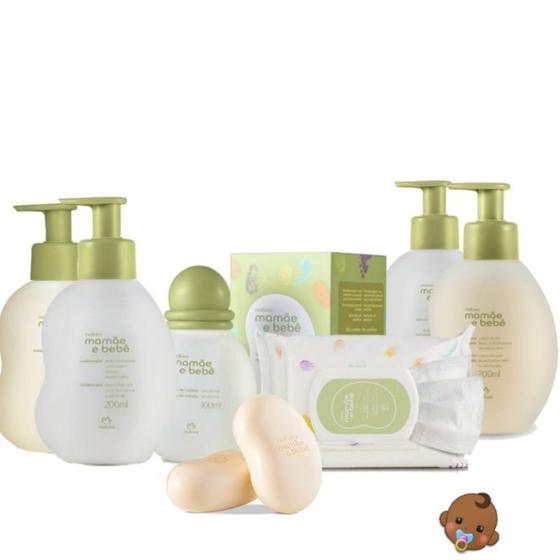 Kit Natura mamãe e bebê para higiene e cuidados com o bebê