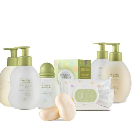 Kit Natura mamãe e bebê para higiene e cuidados com o bebê