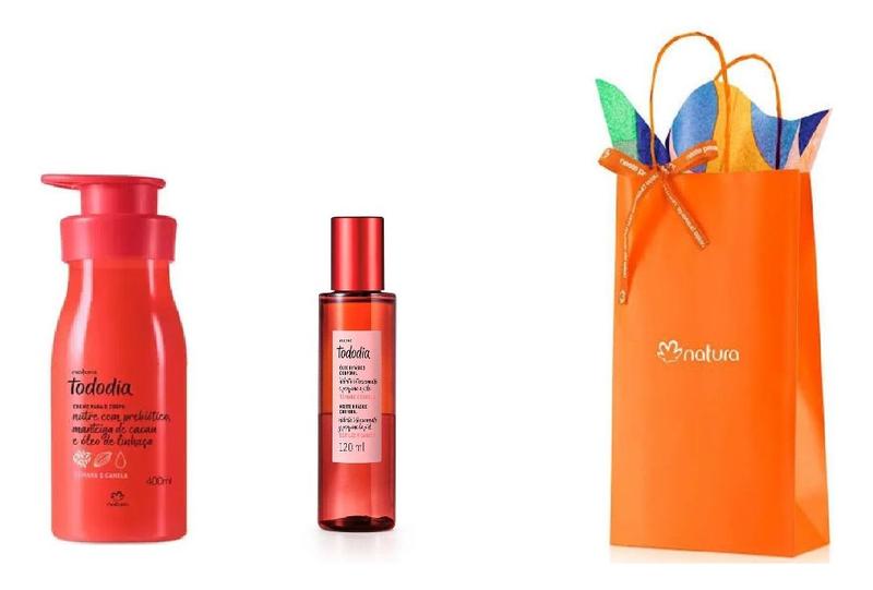 Imagem de Kit Natura Óleo 120ml E Creme 400ml Tâmara E Canela E Sacola