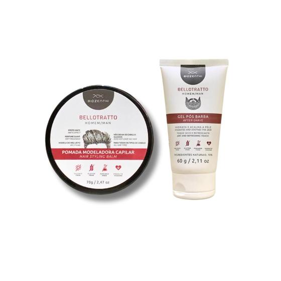 Imagem de Kit Natural Bellotratto Creme Modelador E Gel Pósbarba