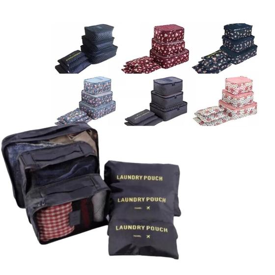 Kit Necessaire 6 Peças Organizador De Bolsas Malas Viagem - Diversas Estampas Menor preço em Kit Necessaire 6 Peças Organizador De Bolsas Malas Viagem - Diversas Estampas