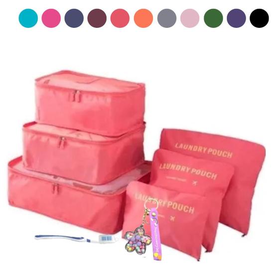 Imagem de Kit Necessaire Bolsas Viagem Organizador Premium 6 Peças